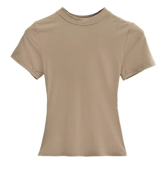 Solid Color Basic Style T-shirt