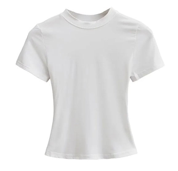 Solid Color Basic Style T-shirt